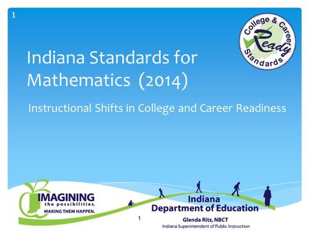 1 Indiana Standards for Mathematics (2014) Instructional Shifts in College and Career Readiness 1.