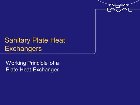 Sanitary Plate Heat Exchangers