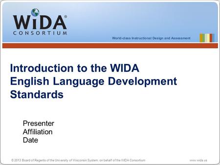 Introduction to the WIDA English Language Development Standards