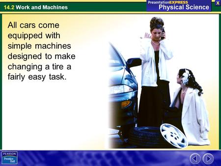 Machines Do Work How do machines make work easier? A machine is a device that changes a force. Machines make work easier to do. They change the size of.