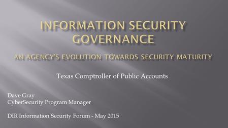 Information Security Governance