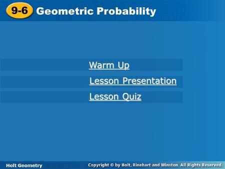 Geometric Probability