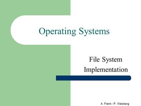 File System Implementation