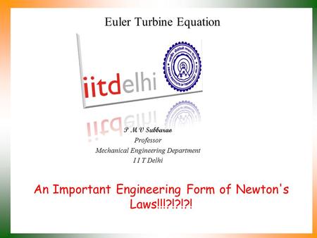 Euler Turbine Equation