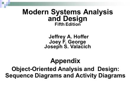 Modern Systems Analysis and Design Fifth Edition Jeffrey A