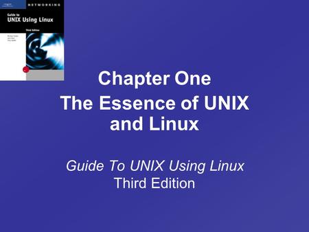 Guide To UNIX Using Linux Third Edition