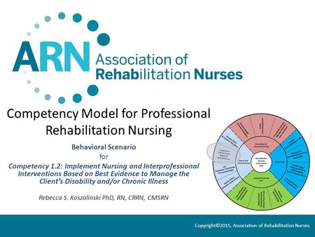 Competency Model for Professional Rehabilitation Nursing