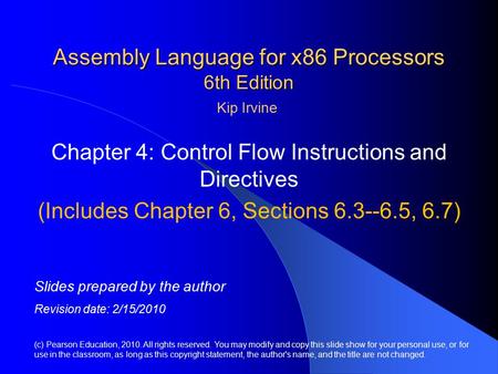 Assembly Language for x86 Processors 6th Edition