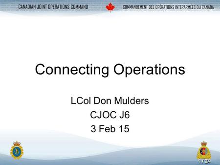 Connecting Operations