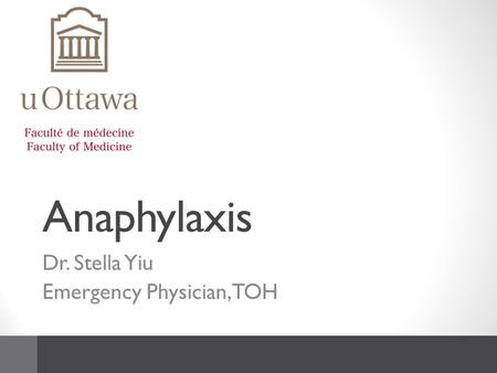 Dr. Stella Yiu Emergency Physician, TOH