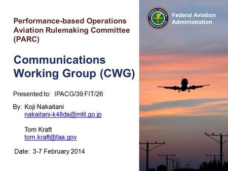 Performance-based Operations Aviation Rulemaking Committee (PARC)