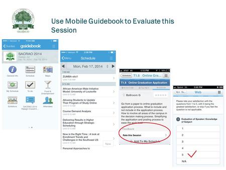 Use Mobile Guidebook to Evaluate this Session.  Presenters: Amanda Parkstone, Transfer Admissions Coordinator- UNCW Bob Phillpott, Veterans Affairs Coordinator-