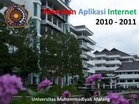 Pelatihan Aplikasi Internet 2010 - 2011 Universitas Muhammadiyah Malang.