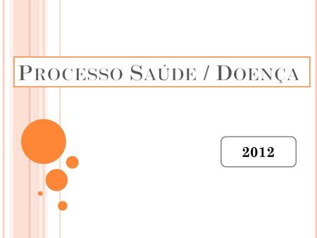 2012. O contexto: instituições de saúde e o processo saúde/doença. Objeto e objetivo.