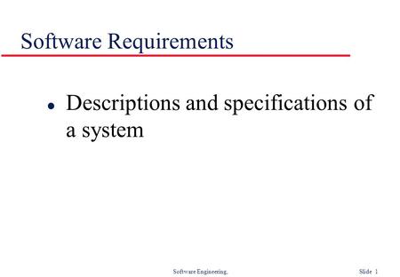 Software Requirements