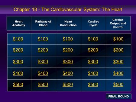 Chapter 18 - The Cardiovascular System: The Heart