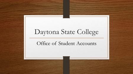 Office of Student Accounts