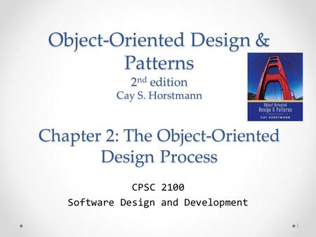 CPSC 2100 Software Design and Development