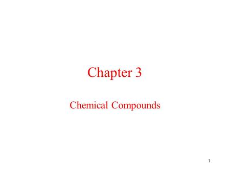 1 Chapter 3 Chemical Compounds. 2 Chemical Formulas; Molecular and Ionic Substances The chemical formula of a substance is a notation using atomic symbols.