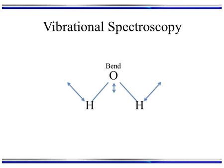 Vibrational Spectroscopy HH O Bend. Diatomic Molecules So far we have studied vibrational spectroscopy in the form of harmonic and anharmonic oscillators.