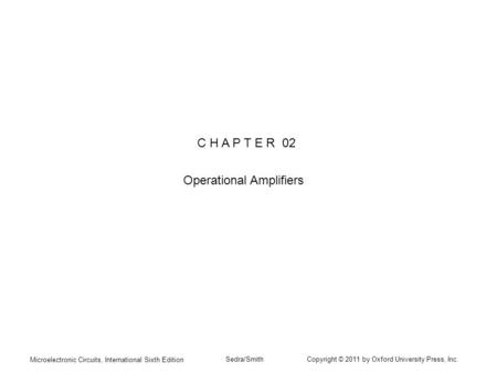 Operational Amplifiers