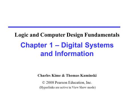 Overview Digital Systems, Computers, and Beyond