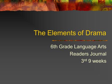 6th Grade Language Arts Readers Journal 3rd 9 weeks