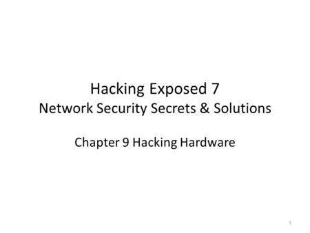 Hacking Exposed 7 Network Security Secrets & Solutions