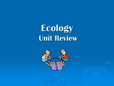 Ecology Unit Review RULES  One player from each team will come to the front to answer a question.  The 1 st player to touch the “buzzer” must answer.