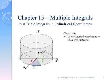 Chapter 15 – Multiple Integrals