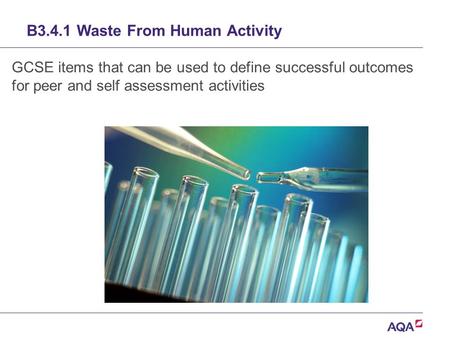 B3.4.1 Waste From Human Activity