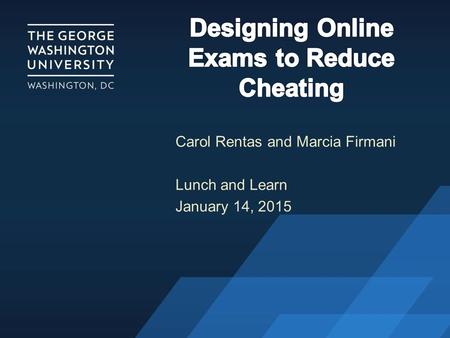 Carol Rentas and Marcia Firmani Lunch and Learn January 14, 2015.