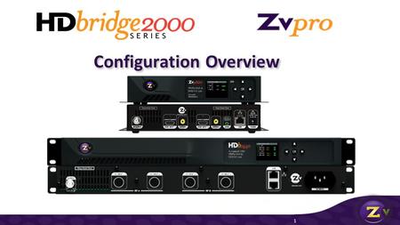 1 Configuration Overview. Agenda General RF setup Physical connections Review of front panel options Overview of Maestro configuration 2.