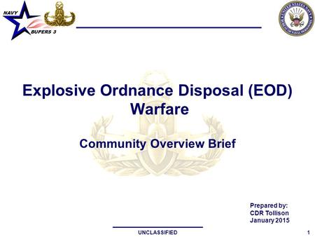 Explosive Ordnance Disposal (EOD) Warfare