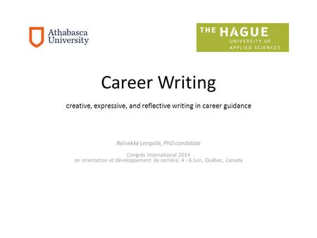 creative, expressive, and reflective writing in career guidance