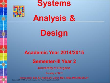 Systems Analysis & Design