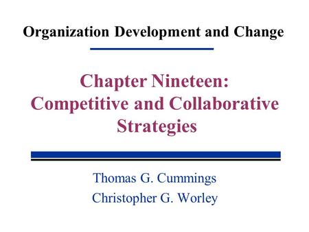 Organization Development and Change