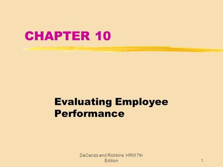 Evaluating Employee Performance