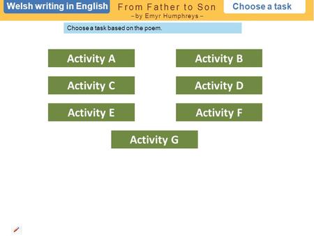 Activity A Activity B Activity C Activity D Activity E Activity F