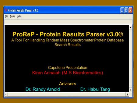 ProReP - Protein Results Parser v3.0©