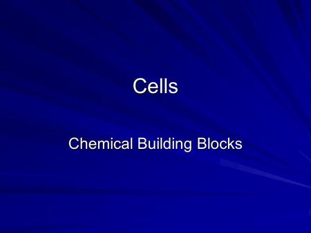 Chemical Building Blocks