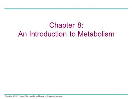 An Introduction to Metabolism