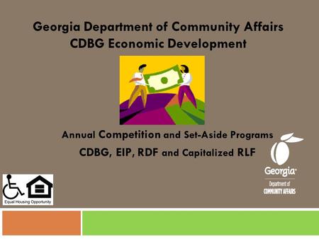 Georgia Department of Community Affairs CDBG Economic Development