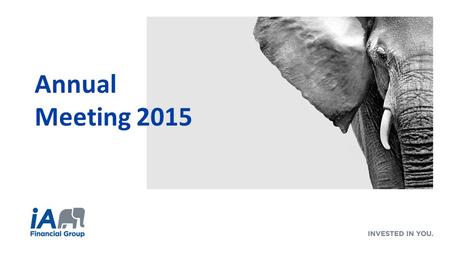 Annual Meeting 2015. 2 Agenda —Opening of the Meeting —Convocation, Scrutineers and Quorum —Adoption of the Minutes —Election of the Directors —Appointment.