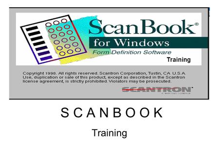 Training S C A N B O O K Training.