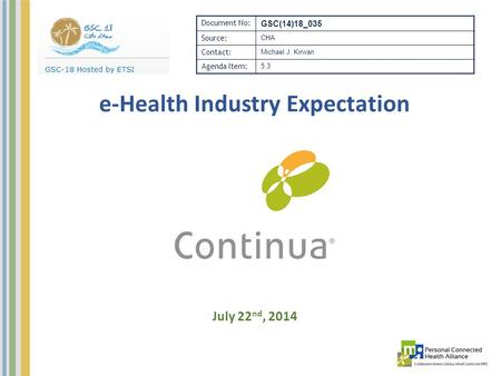 e-Health Industry Expectation