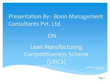 Competitiveness Scheme