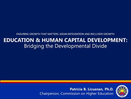 EDUCATION & HUMAN CAPITAL DEVELOPMENT: