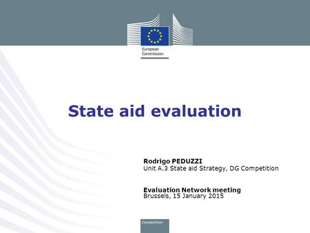 State aid evaluation Rodrigo PEDUZZI