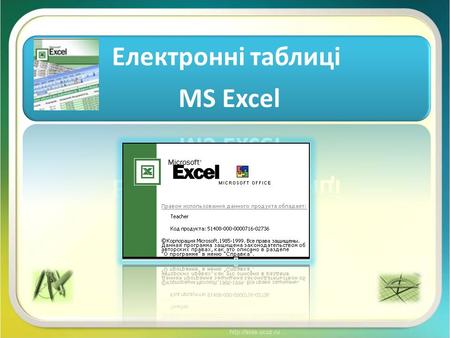 Електронні таблиці MS Excel.